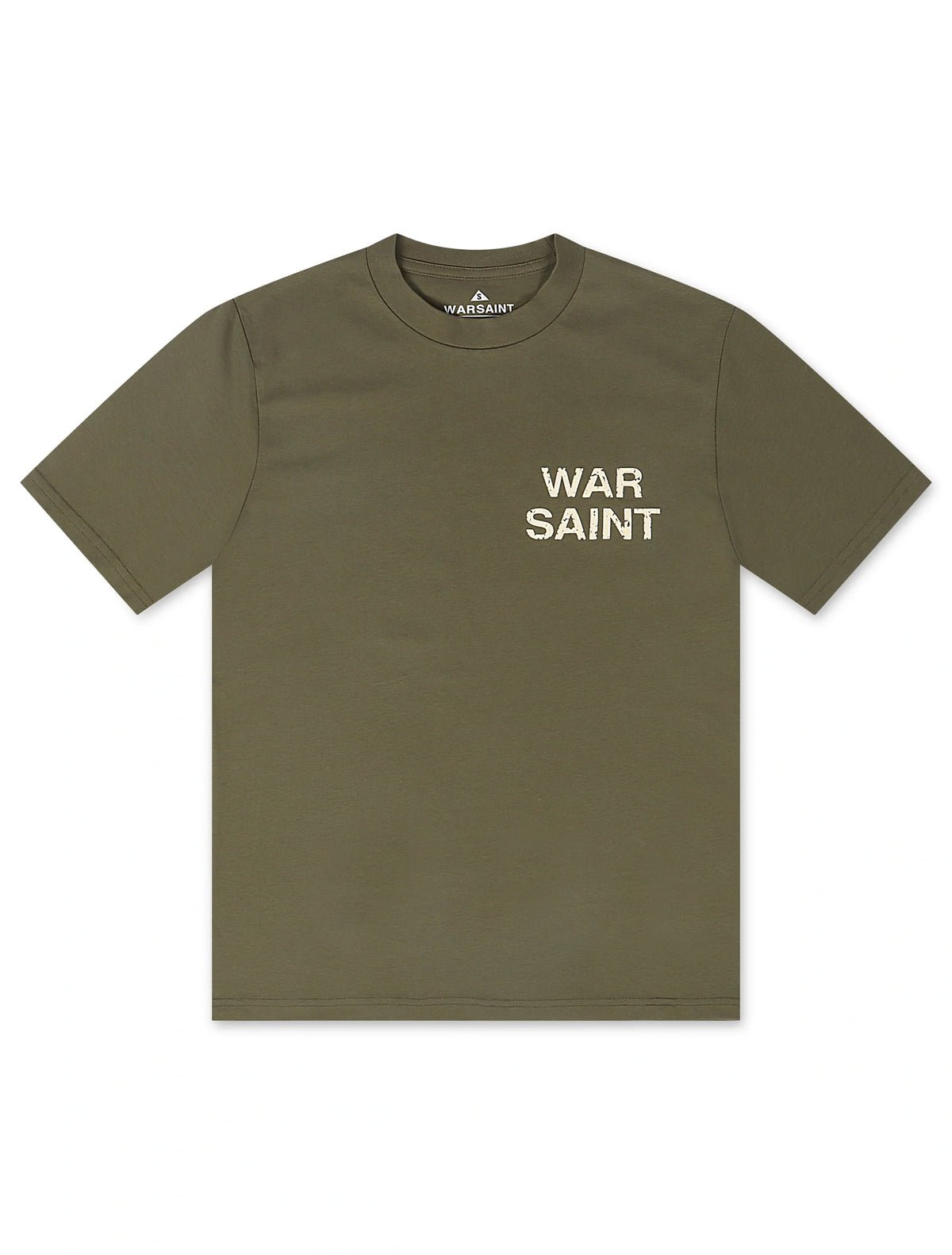 Warsaint LA Script Tee - Army/Cream